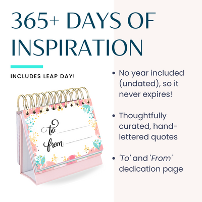 It's Time to Believe in Yourself: Undated Desk Calendar